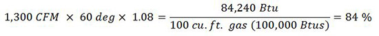 Heat Energy Savings formula 5