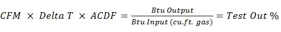 Heat Energy Savings formula