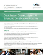 Duct System Optimization & Air Balancing
