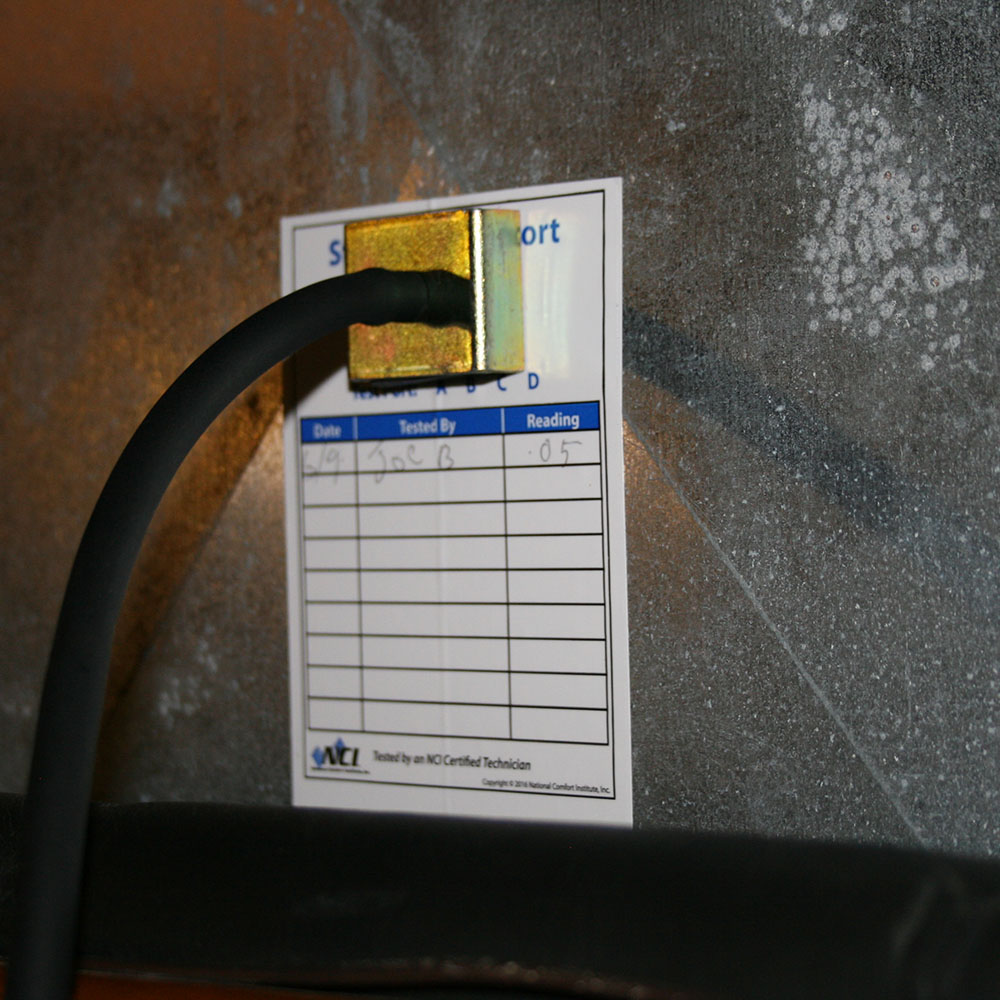 Static Pressure Port Stickers in action