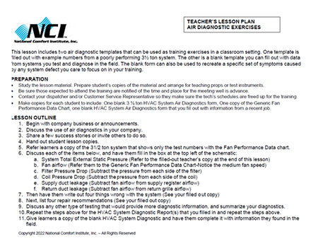 Air Side Diagnostics Lesson